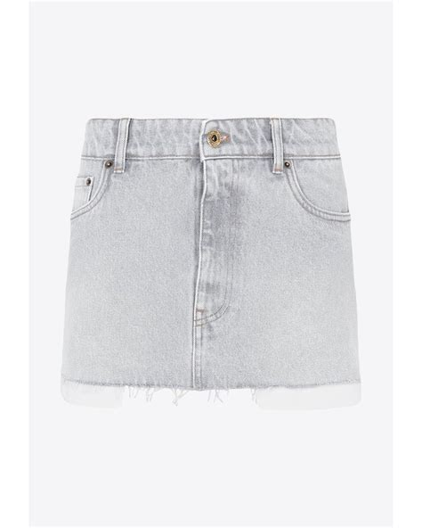 miu miu mini skirt grey